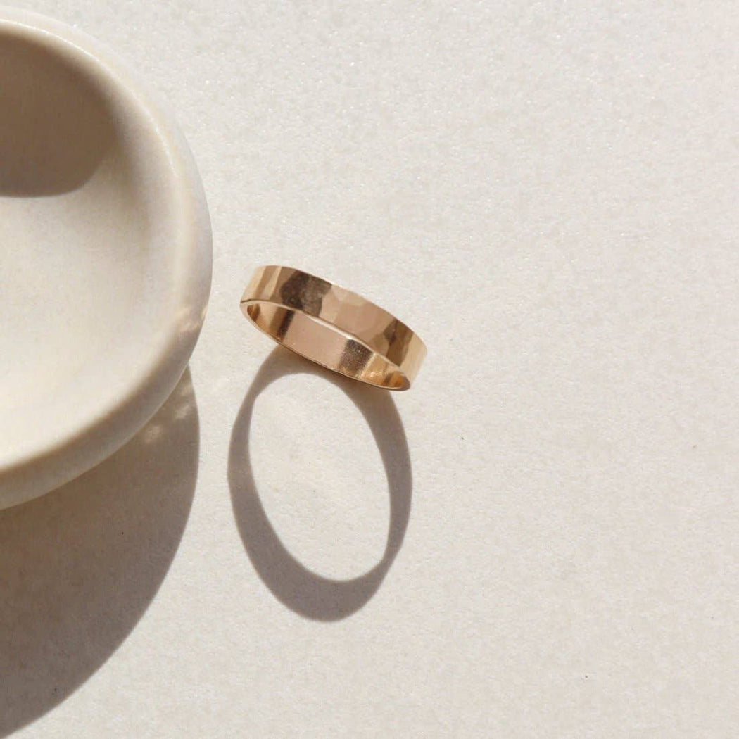 Cigar Band Ring | 14k Gold Fill or Sterling Silver