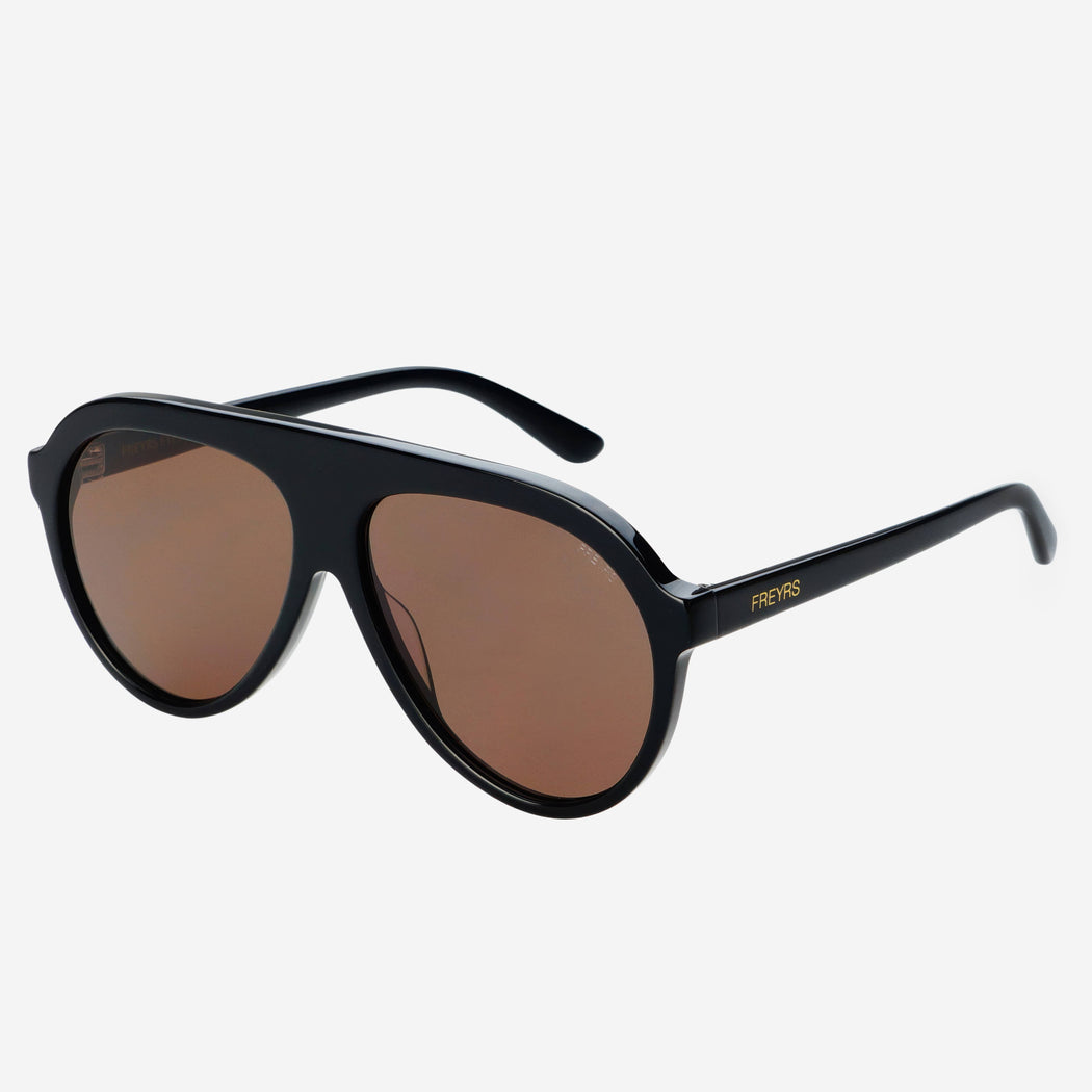 Maxwell Acetate Unisex Aviator Sunglasses  : Black