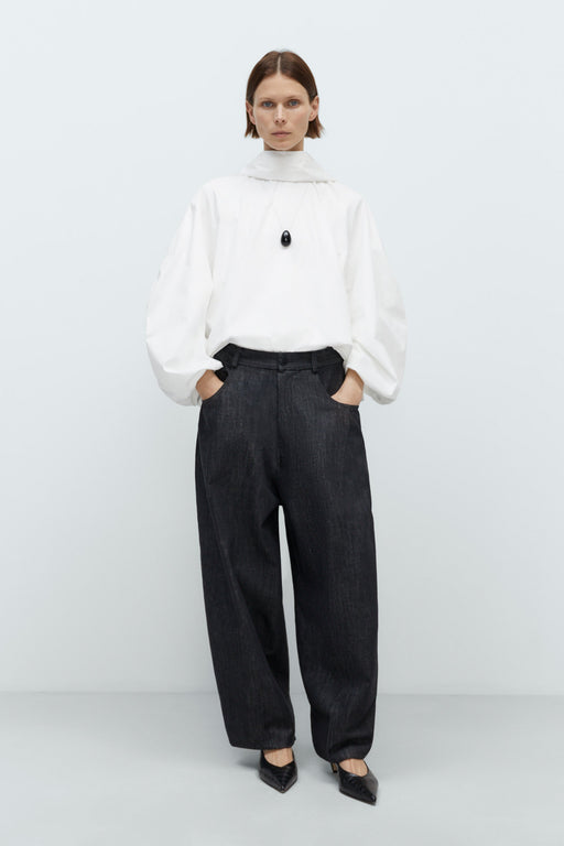 DENIM BAGGY PANTS | Black