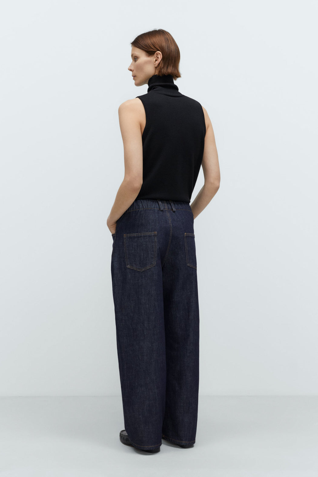 DENIM STRAIGHT PANTS | Indigo