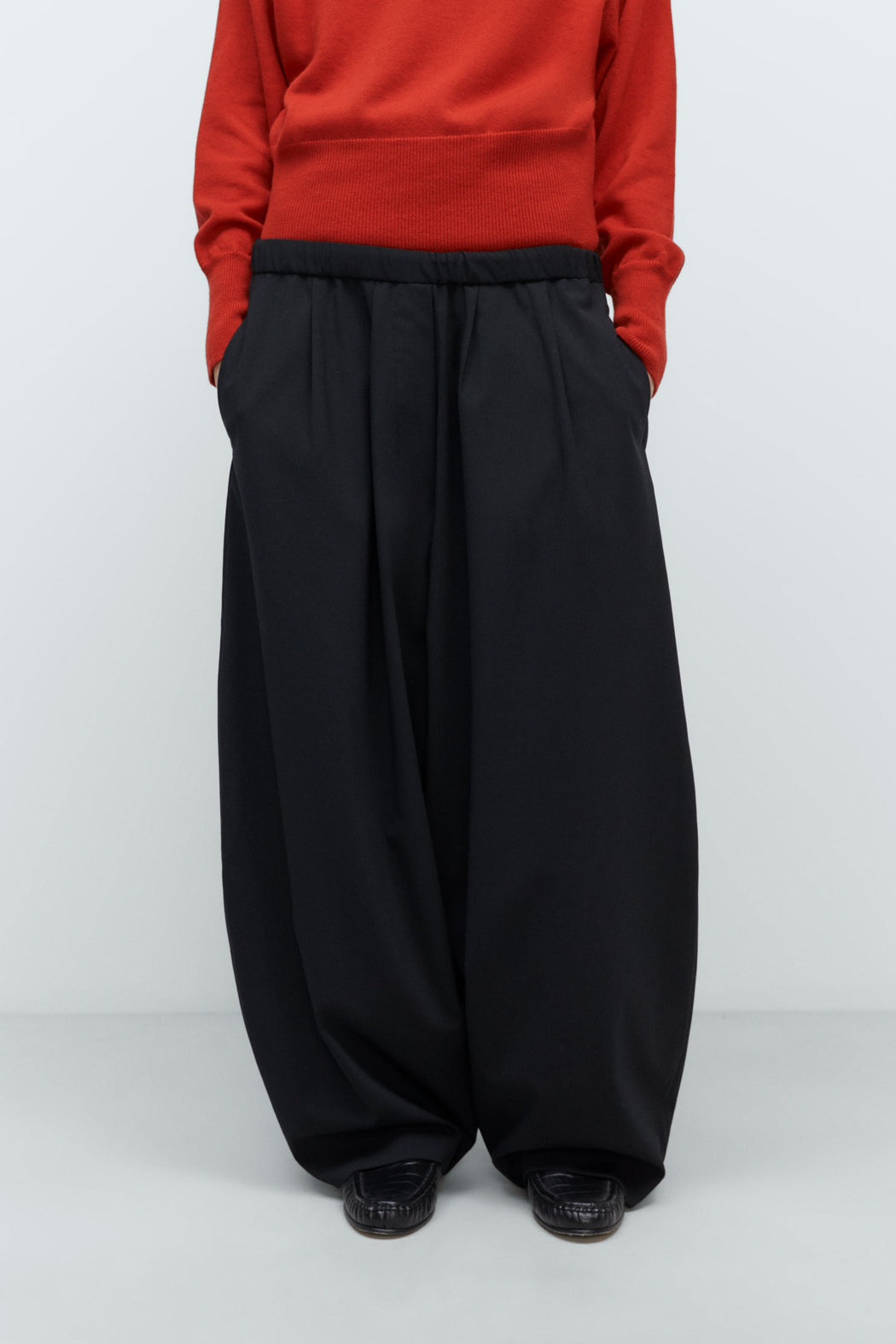 TAILORING MAXI PANTS | Black