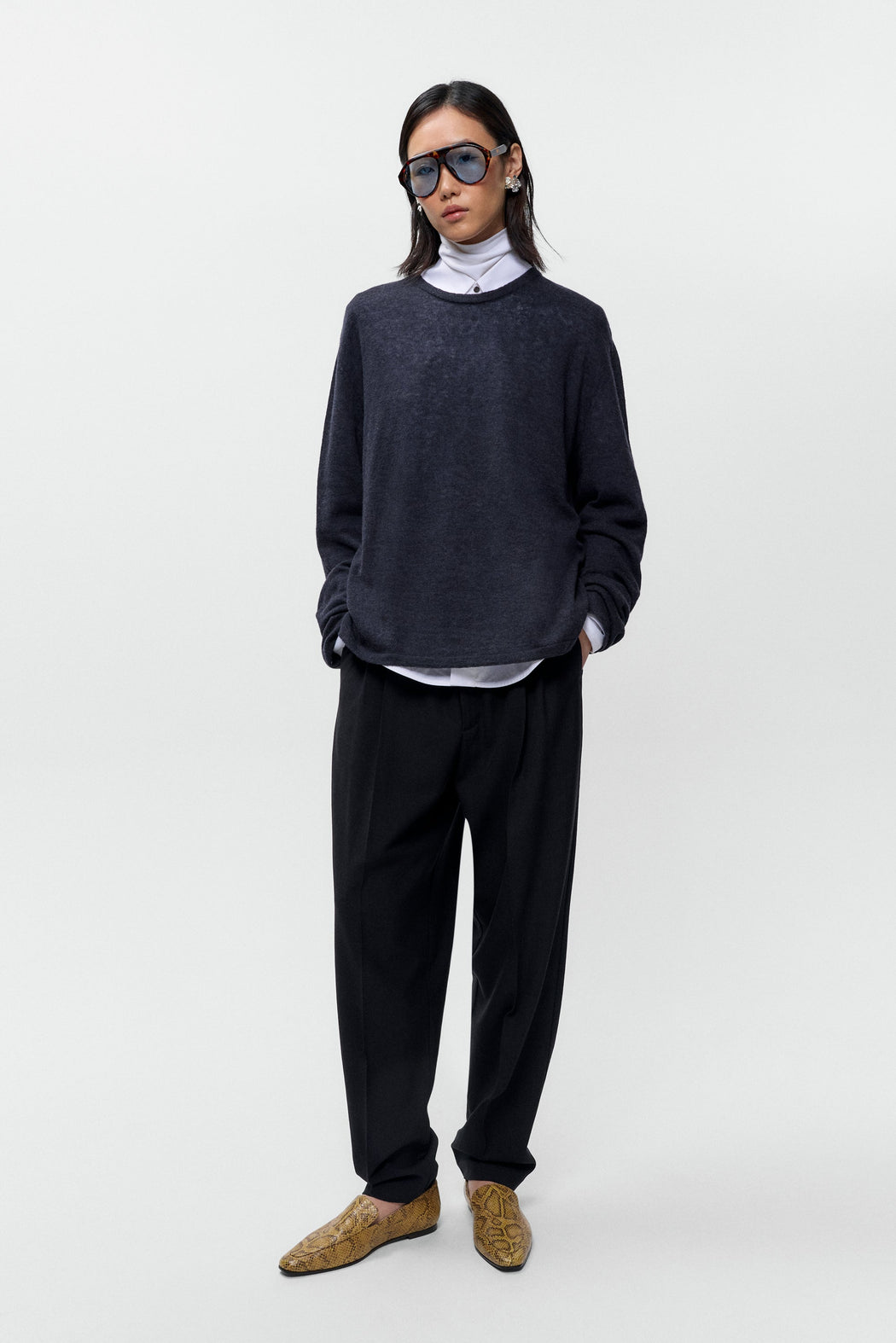 MERINO WOOL LONG-SLEEVE T-SHIRT | Anthracite