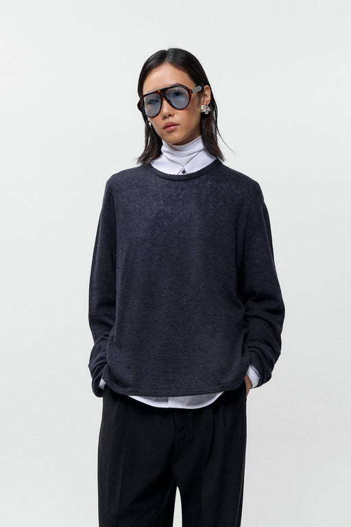 Cordera | MERINO WOOL LONG-SLEEVE T-SHIRT | Anthracite | Hazel & Rose | Minneapolis