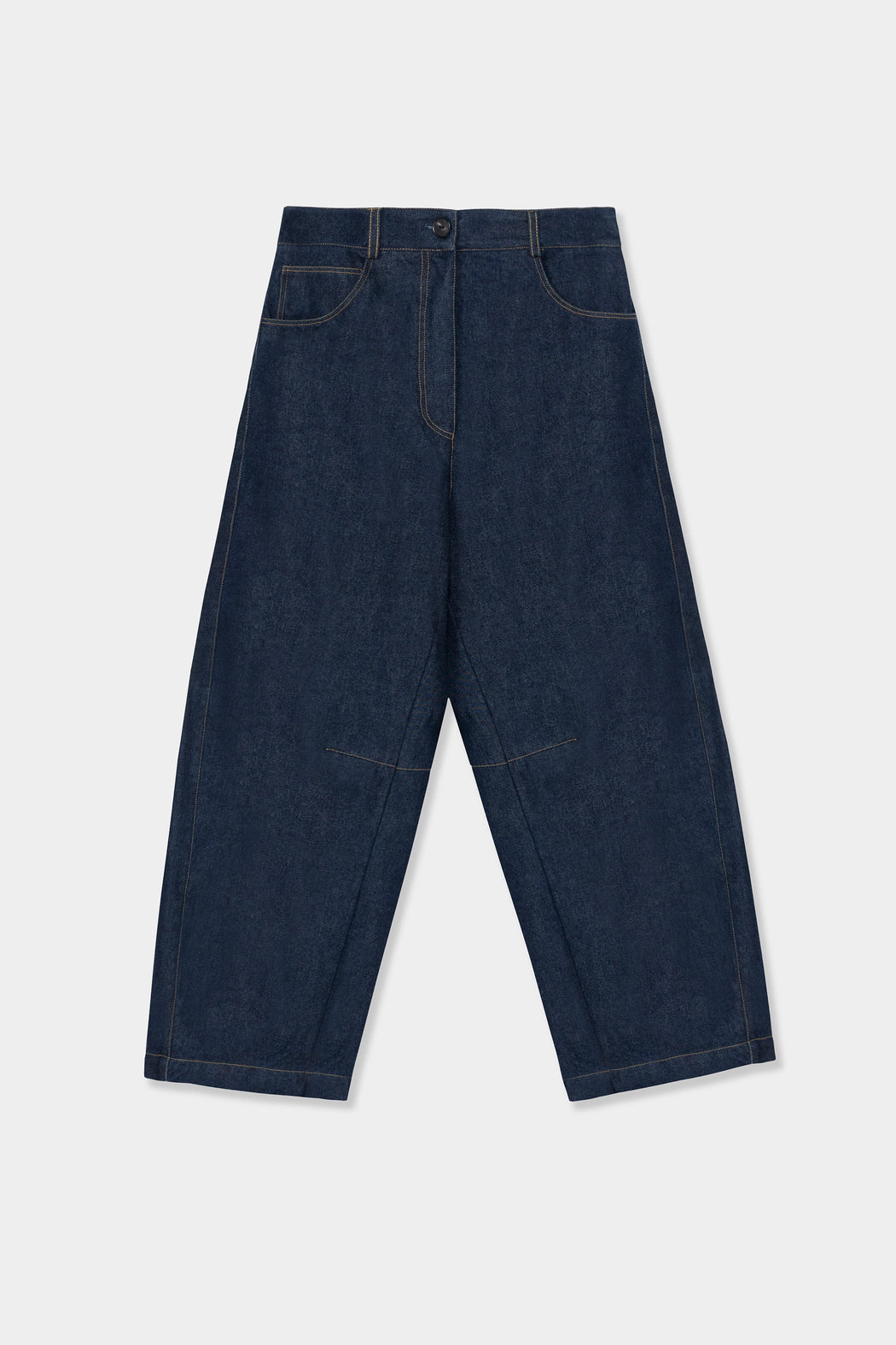 CURVED BAGGY JEANS | INDIGO
