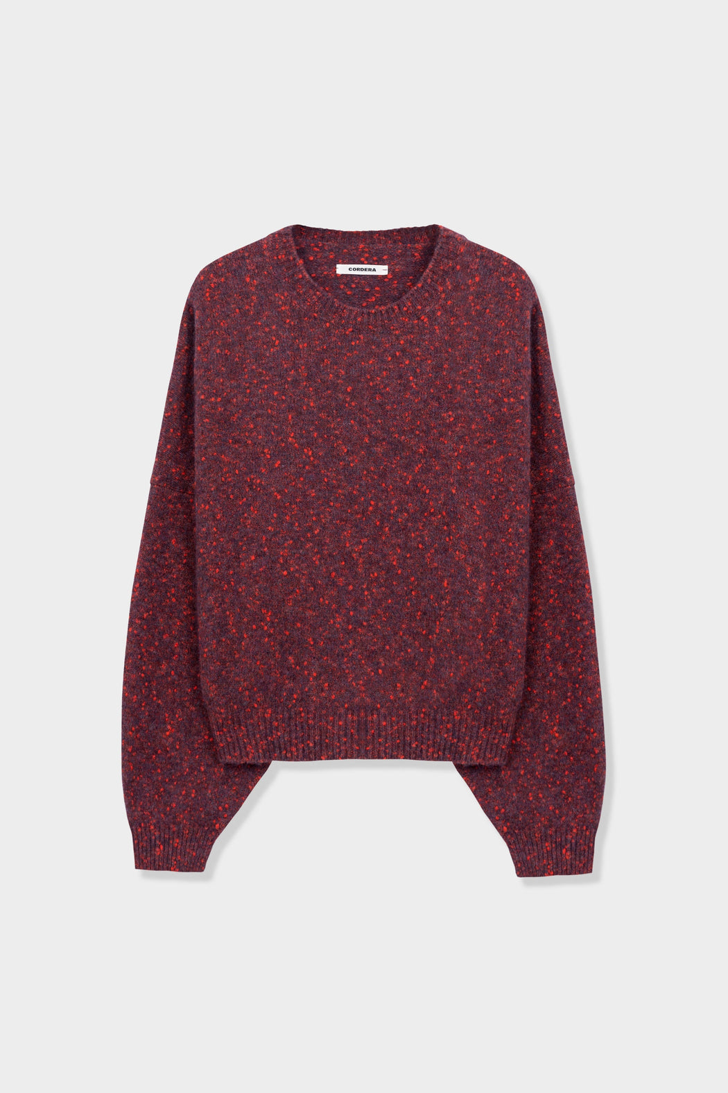 SPECKLED CREWNECK SWEATER | Beaujolais
