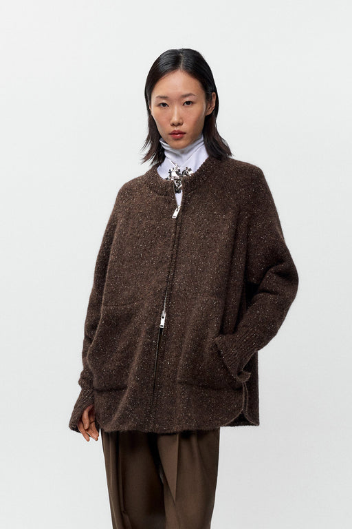 Cordera | SPECKLED ZIP-JACKET | Chocolate | Hazel & Rose | Minneapolis