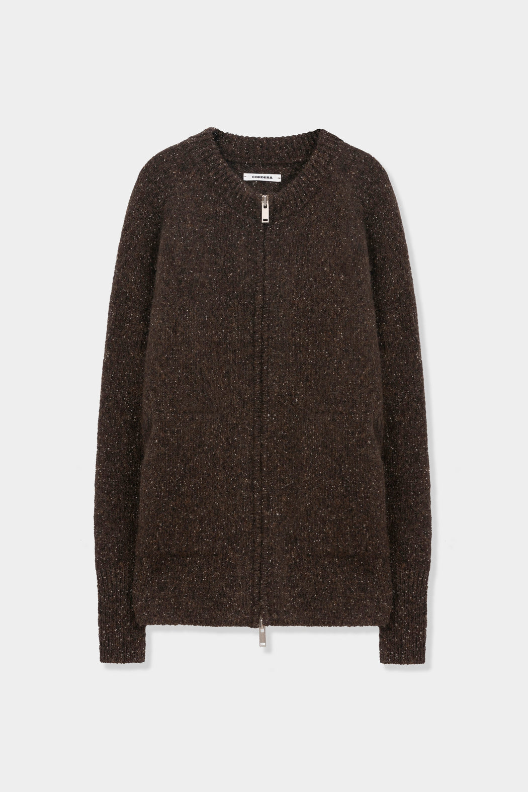 SPECKLED ZIP-JACKET | Chocolate