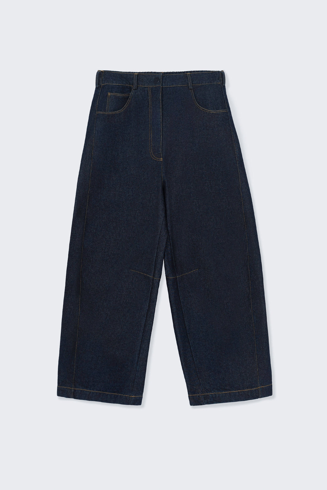 CURVED BAGGY JEANS | INDIGO