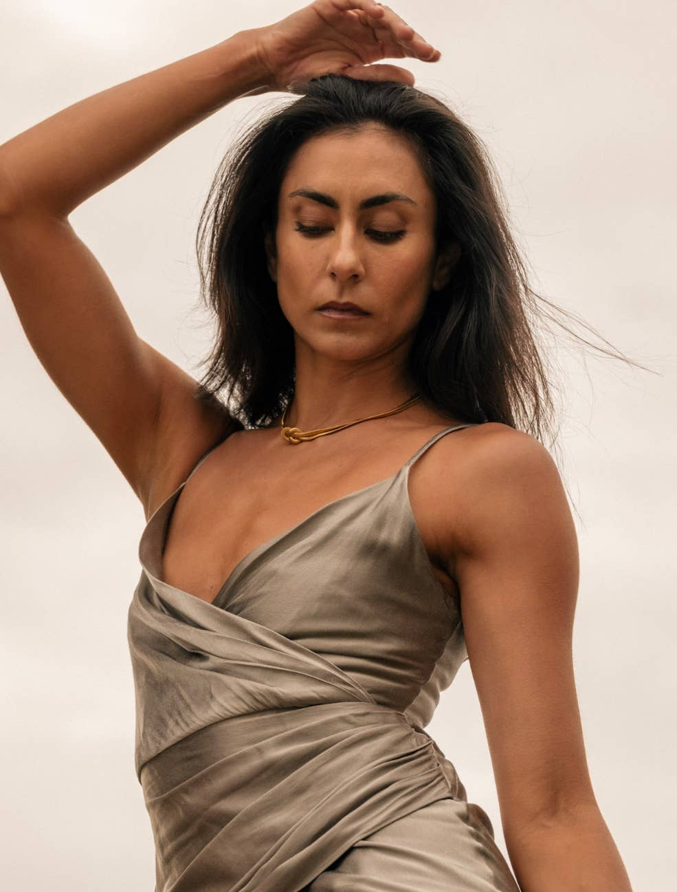 Margot Necklace | Gold Snake Chain Knot Necklace