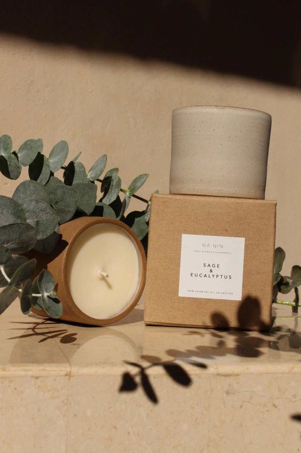Sage & Eucalyptus Essential Oil 8oz Soy Candle