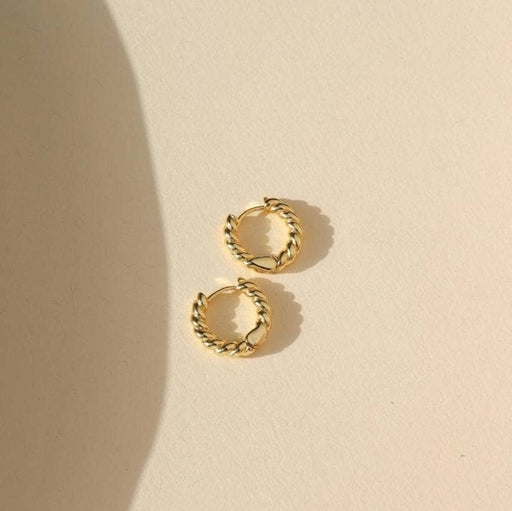 Croissant Huggie Hoop Earrings | 14k Gold Fill