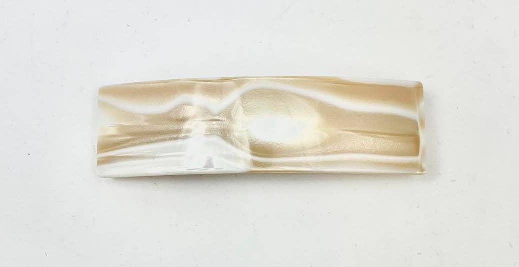 Classic Medium Rectangle French Barrettes: WhiteTokyo