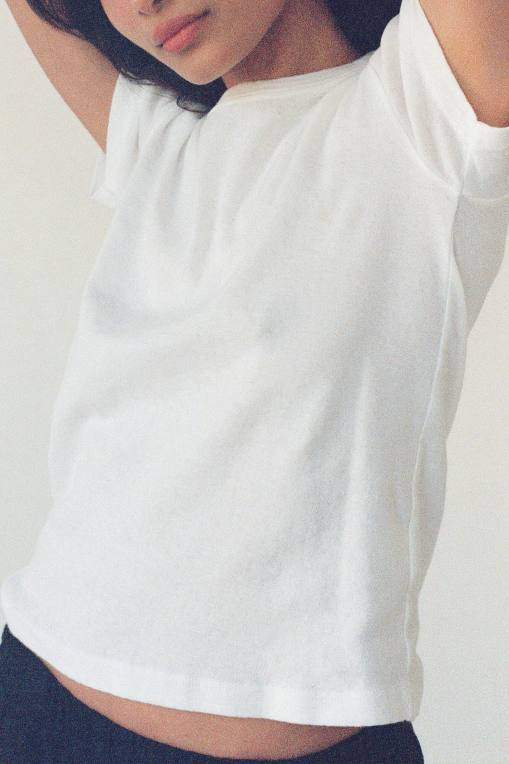 Pointelle Baby Tee | White