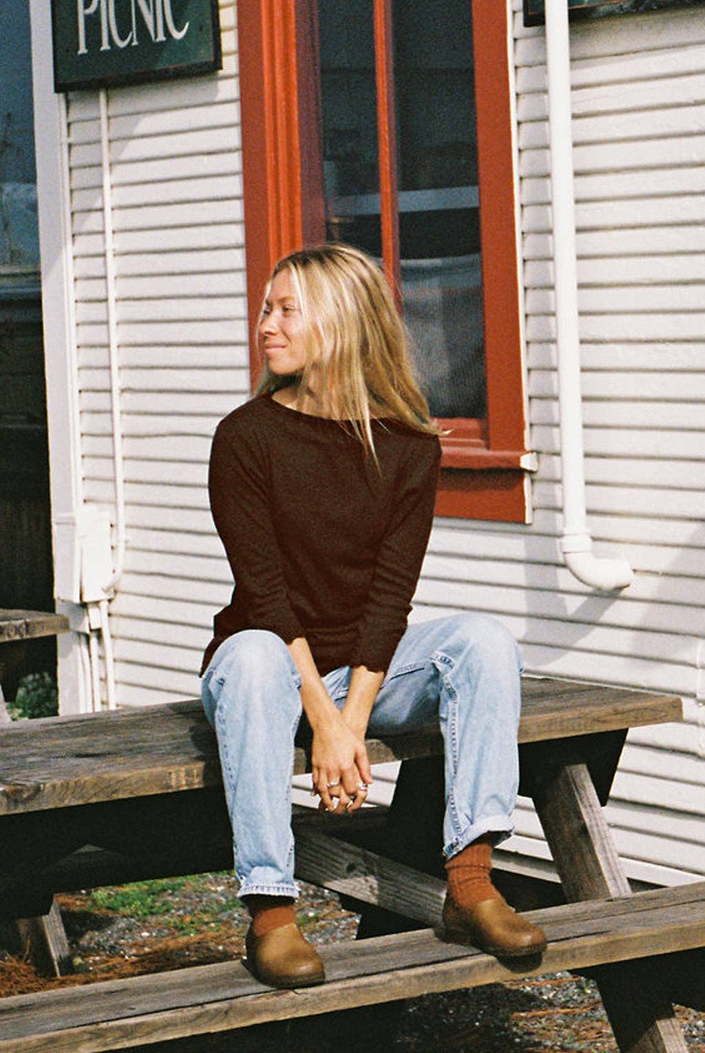 Ballet Pointelle Tee | Chocolate