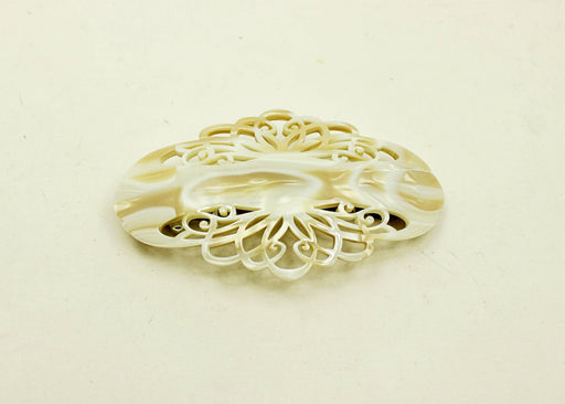 Art Nouveau French Barrettes: Ivory
