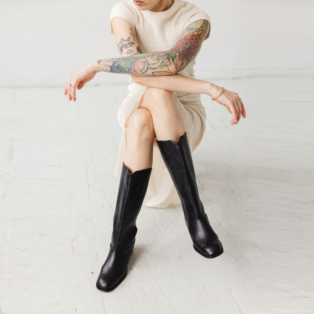 The Calf Boot | Black