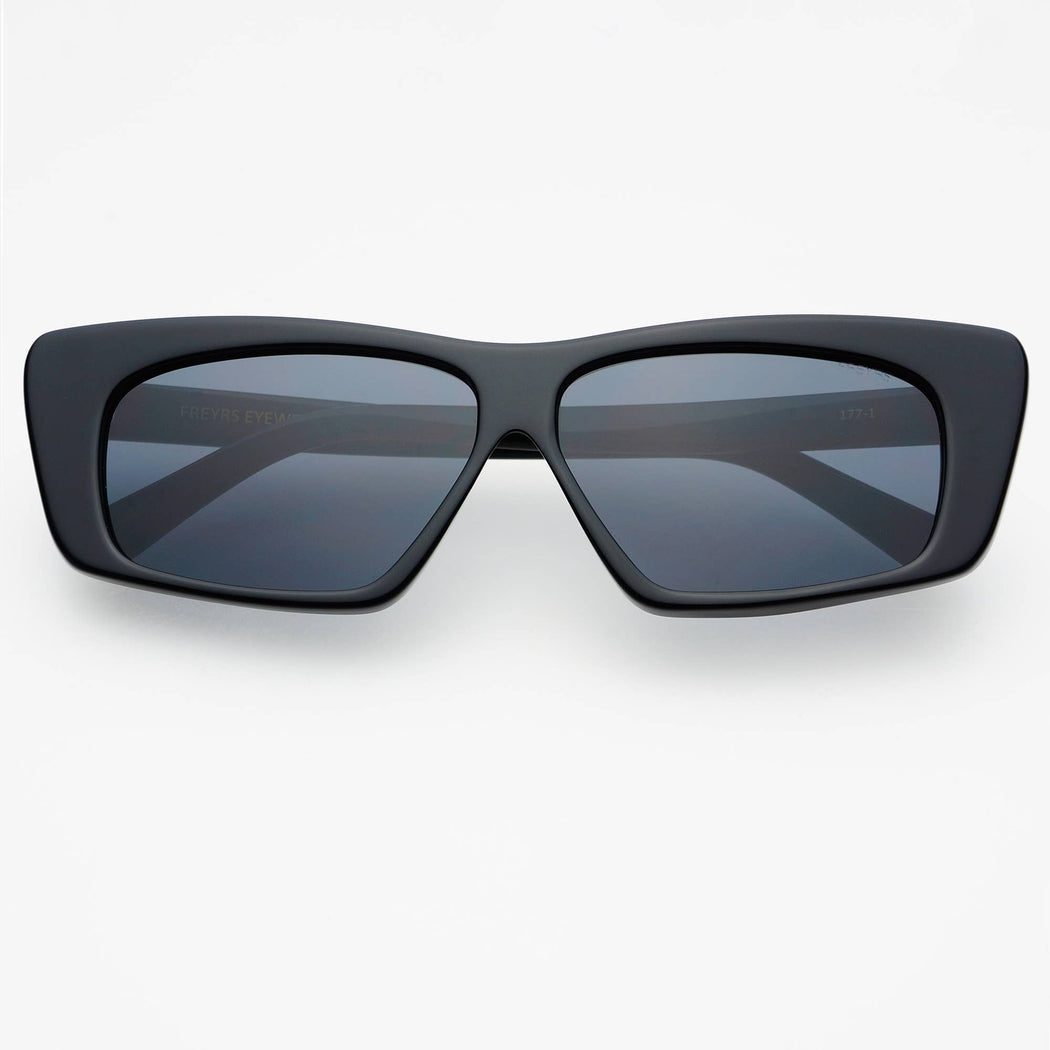 Lexi Acetate Unisex Rectangular Sunglasses : Black