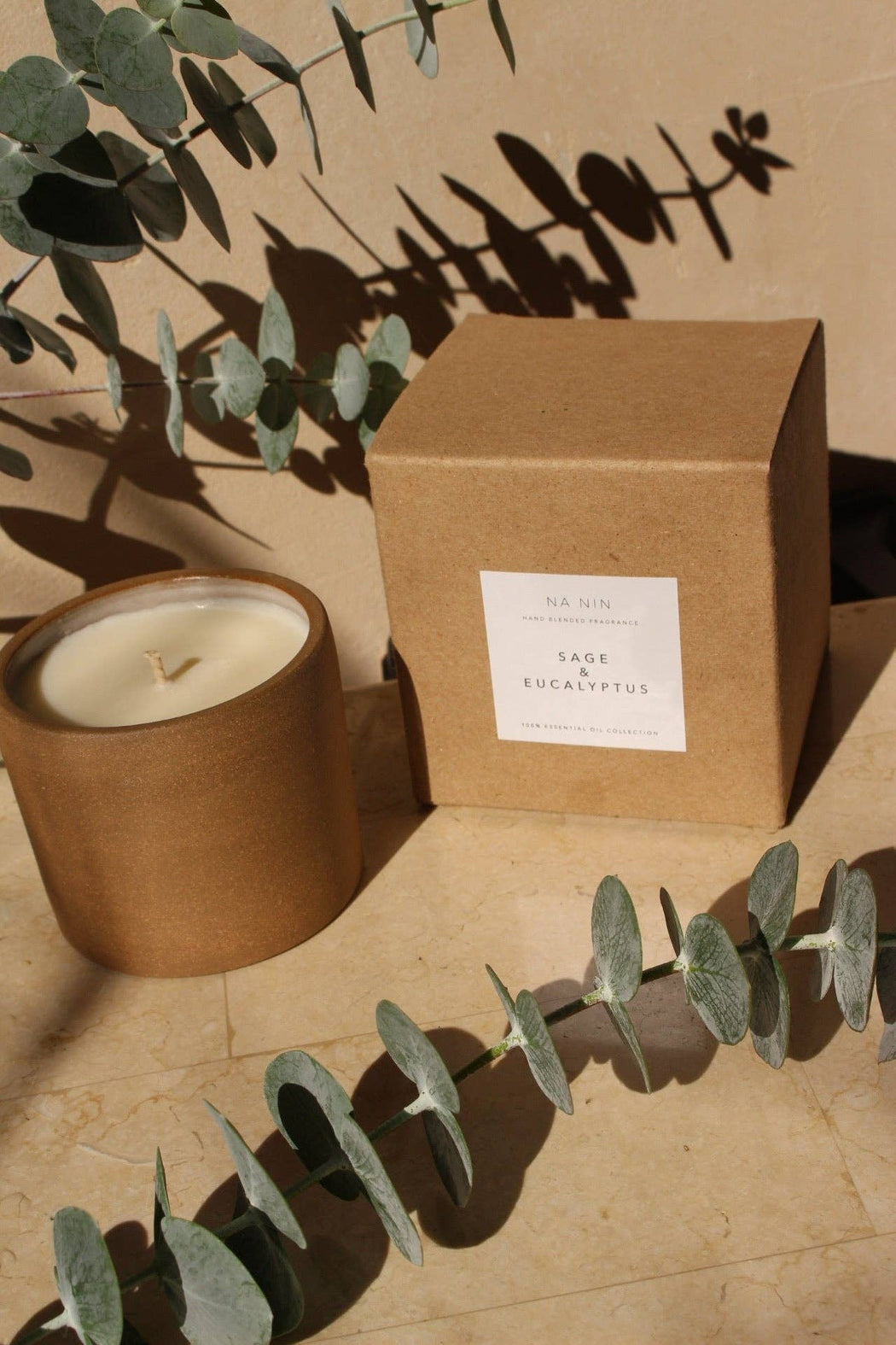 Sage & Eucalyptus Essential Oil 8oz Soy Candle