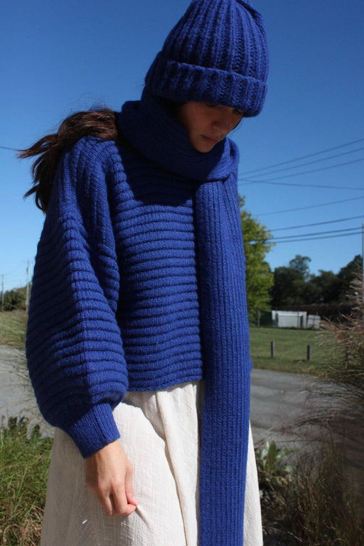 Frankie Knitted Alpaca Hat | Cobalt