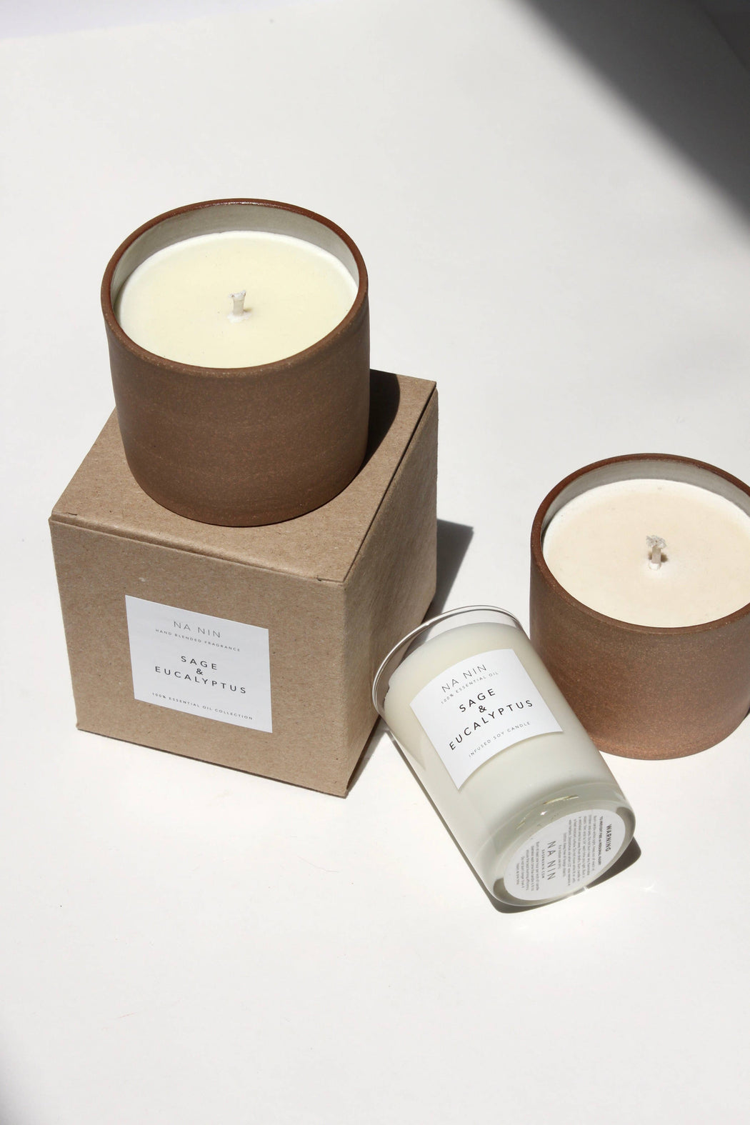 Sage & Eucalyptus Essential Oil 8oz Soy Candle