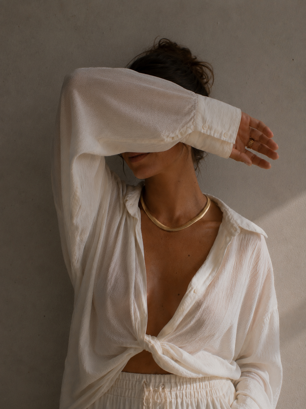 Sardinia Necklace | Gold Snake Chain Collarbone Necklace