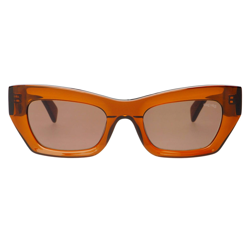 Selina Womens Acetate Cat Eye Sunglasses: Brown