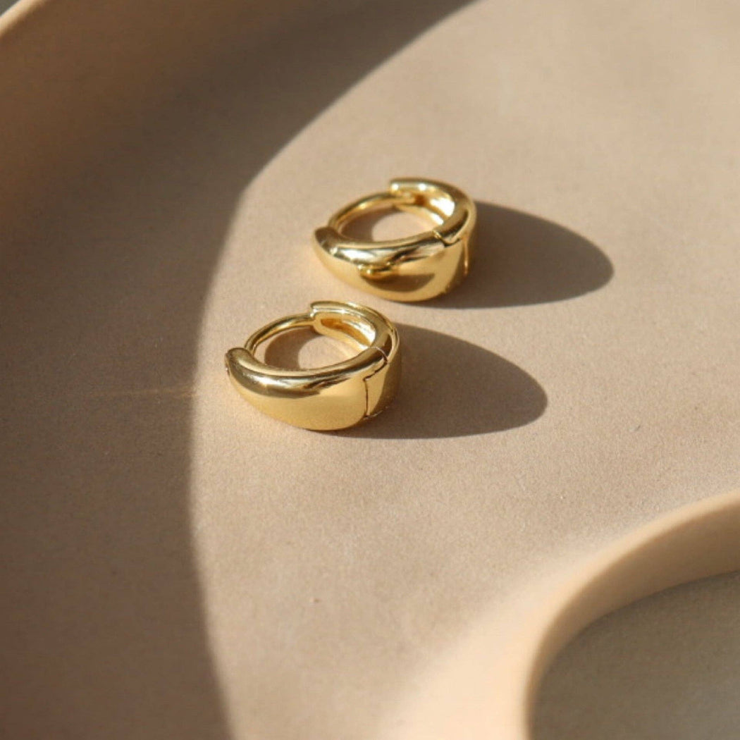 Mia Huggie Hoop Earrings | 14k Gold Fill or Sterling Silver
