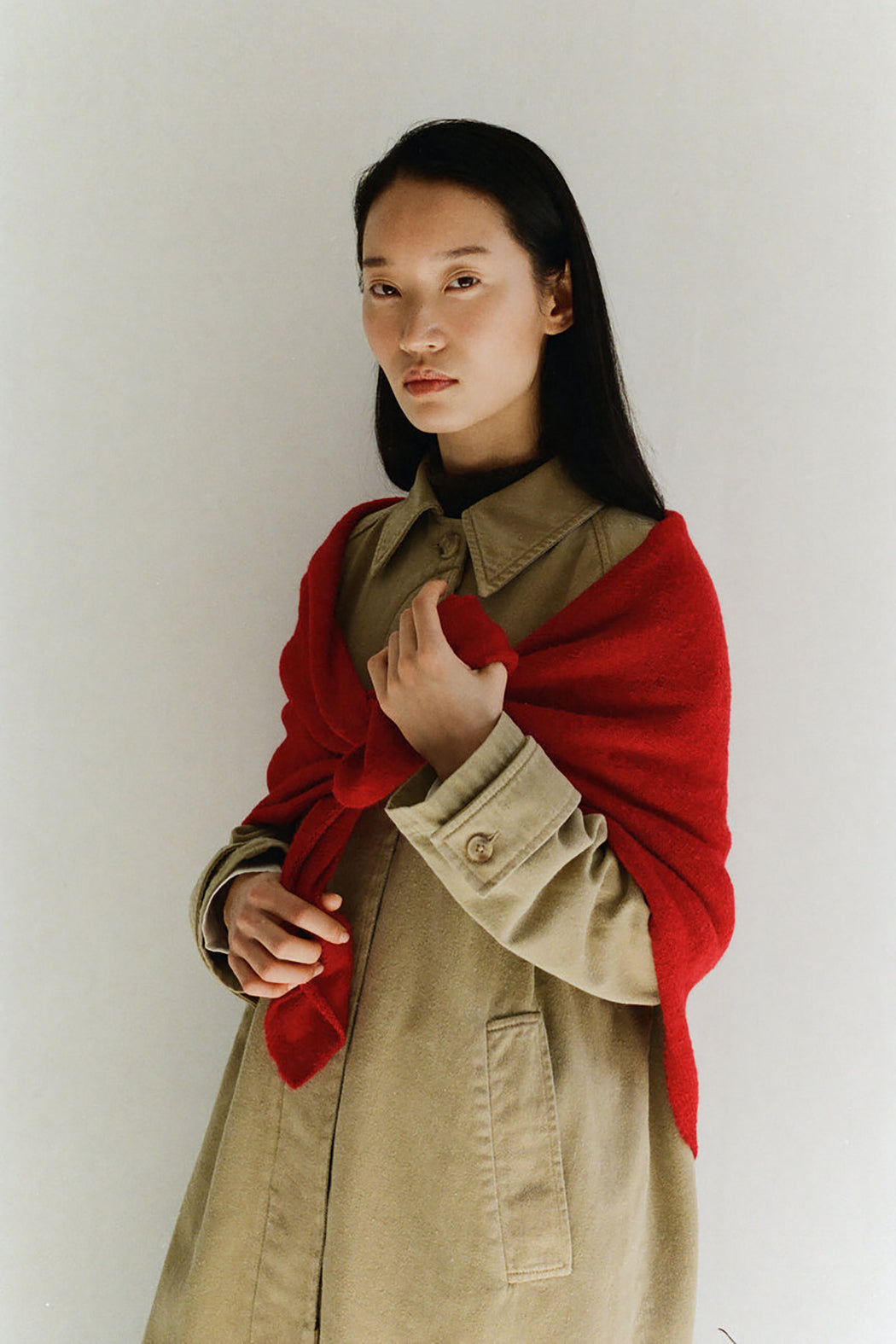 Shaina Mote | KNIT FOULARD | APPLE RED | Hazel & Rose | Minneapolis