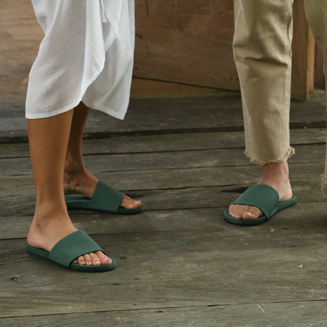 Recycled Soles Slides | Leaf