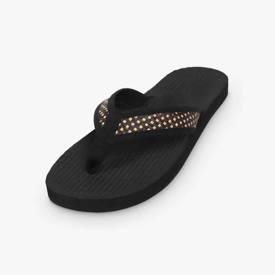 Flip Flops Weave | Black Batit Dark