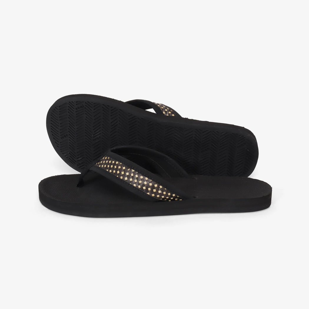 Flip Flops Weave | Black Batit Dark