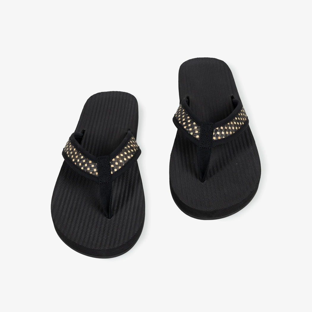 Flip Flops Weave | Black Batit Dark