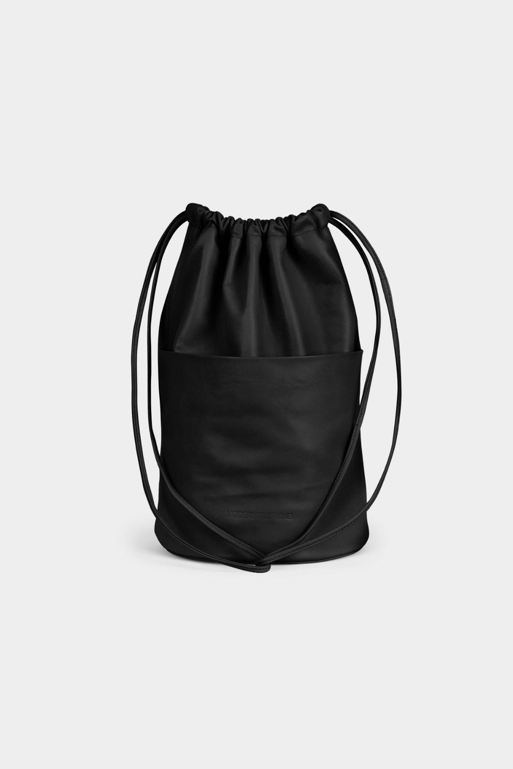 Modern Weaving | Tall Drawstring Slouch Pocket Bucket | Black | Hazel & Rose | Minneapolis