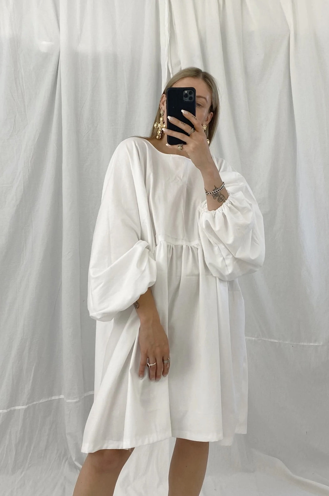 Maya Meyer | Flowing Dress | White | Plus Size | Hazel & Rose | Minneapolis