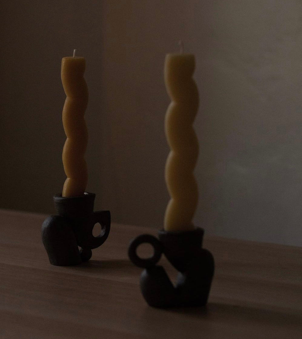 SERPENTINE CANDLE 2-Pack | NATURAL