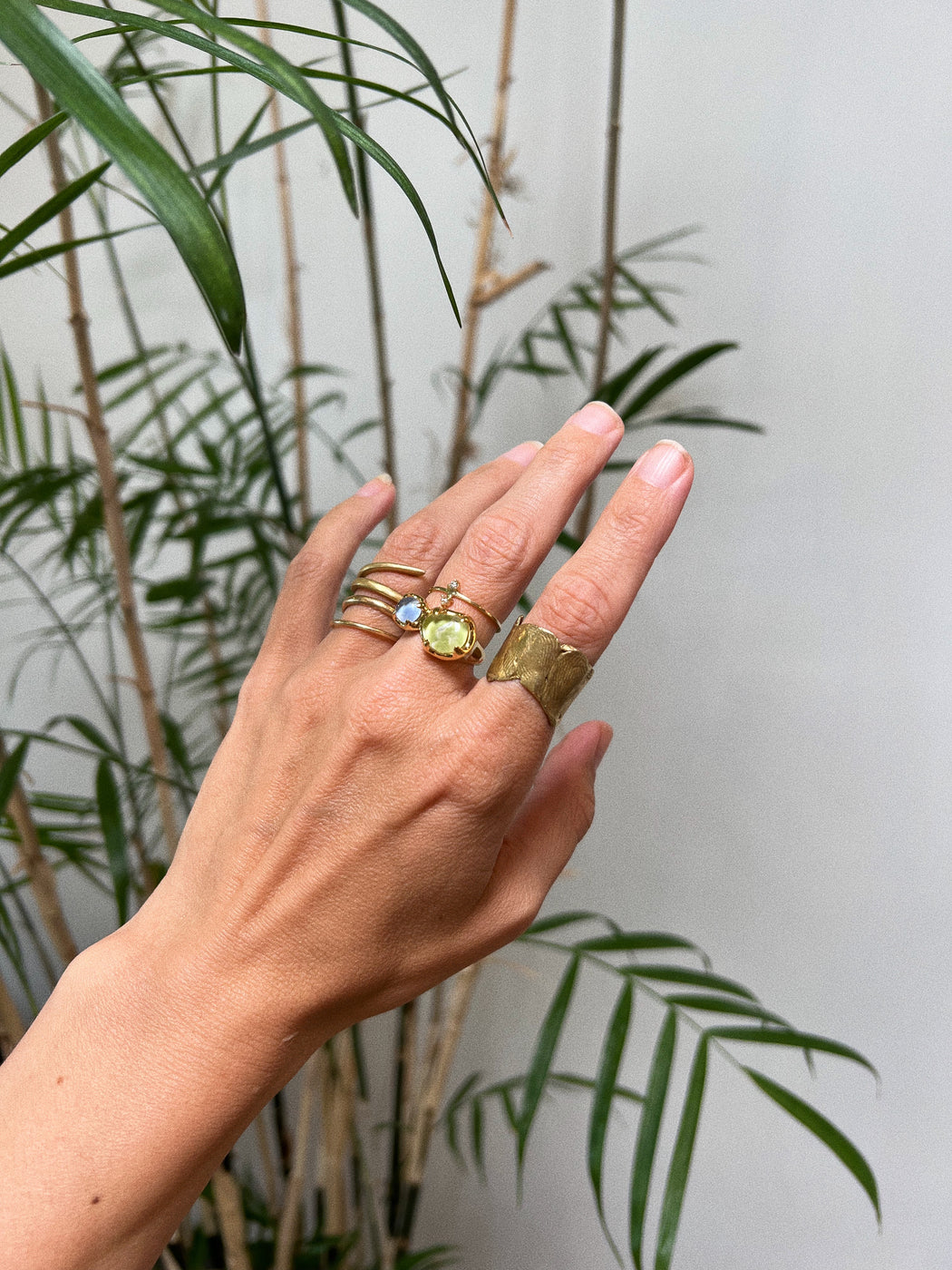 Duo Beam Ring | Marble Lime + Lavender