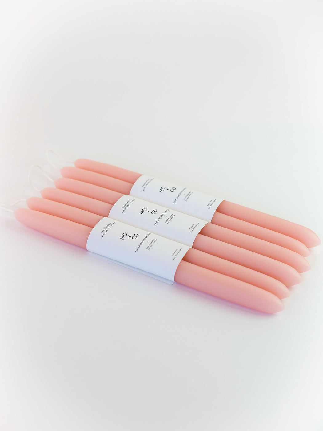 Mo&Co Home | Dipped Beeswax Candles | Pink Rose | Hazel & Rose | Minneapolis
