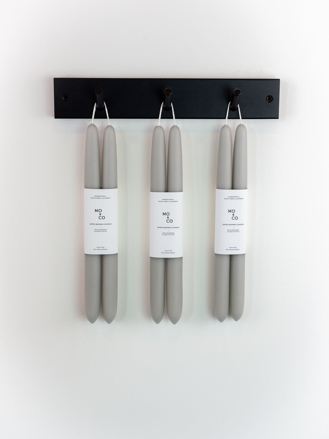 Mo&Co Home | Dipped Beeswax Candles | Gray | Hazel & Rose | Minneapolis