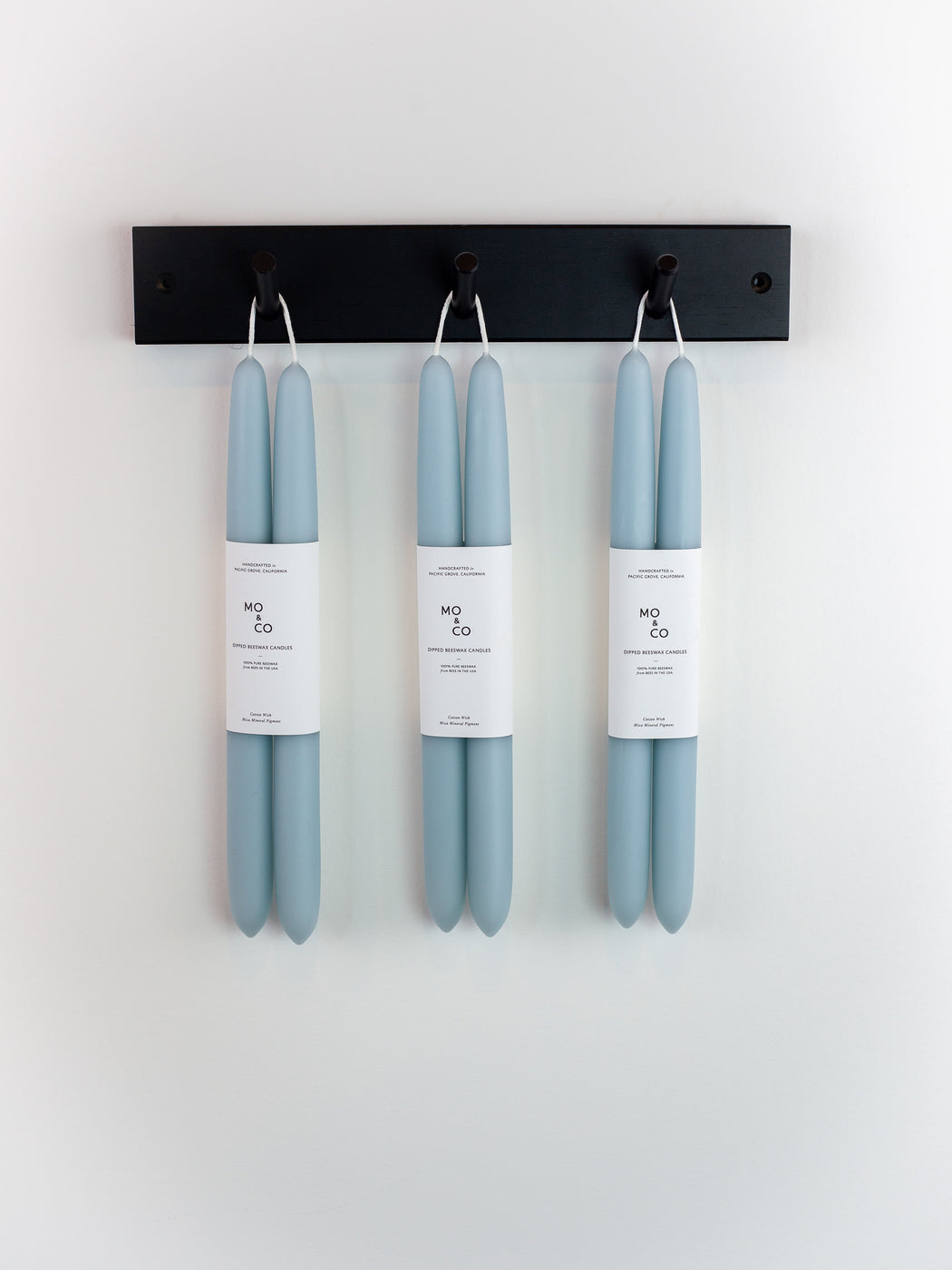 Mo&Co Home | Dipped Beeswax Candles | Powder Blue | Hazel & Rose | Minneapolis